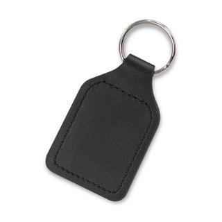 Ashford Leather Key Ring - Square (Black)