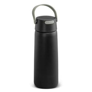 Ridgeline Bluetooth Speaker Vacuum Bottle (Black) — Front