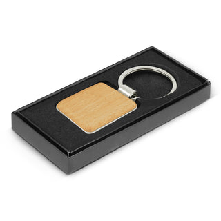 Kauri Key Ring - Square (Natural) — Gift Box