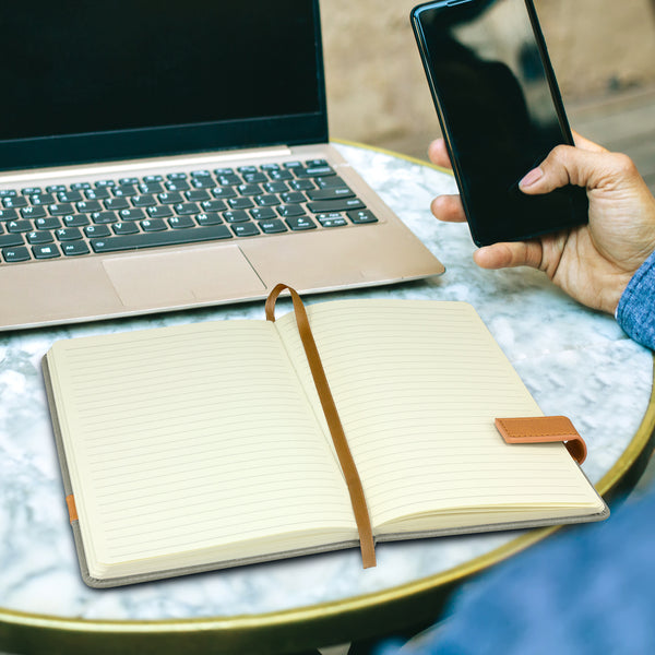 Grain Nirvana Notebook (Navy/Brown)