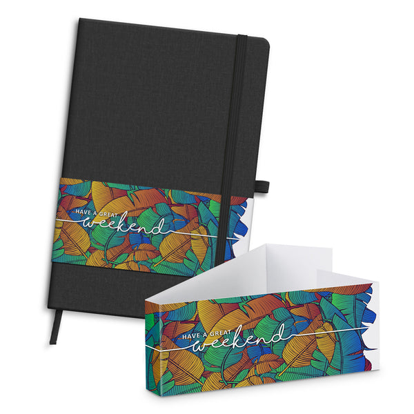 Linen Columbus Notebook (Navy)