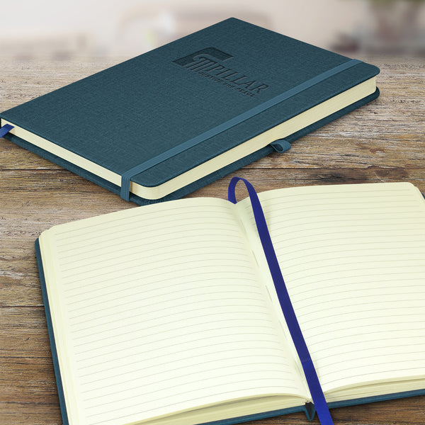 Linen Columbus Notebook (Navy)