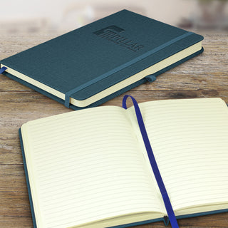 Linen Columbus Notebook (Black) — Feature