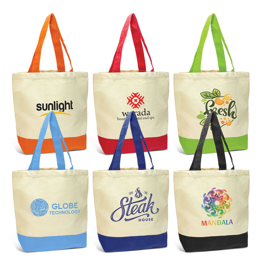 Canvas Sedona Canvas Tote Bag (Bright Green/Natural)