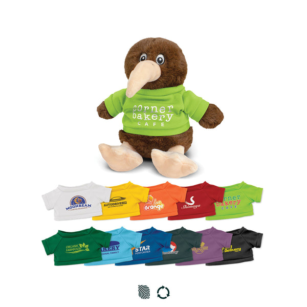 Kauri Kiwi Plush Toy (T-Shirt: White)
