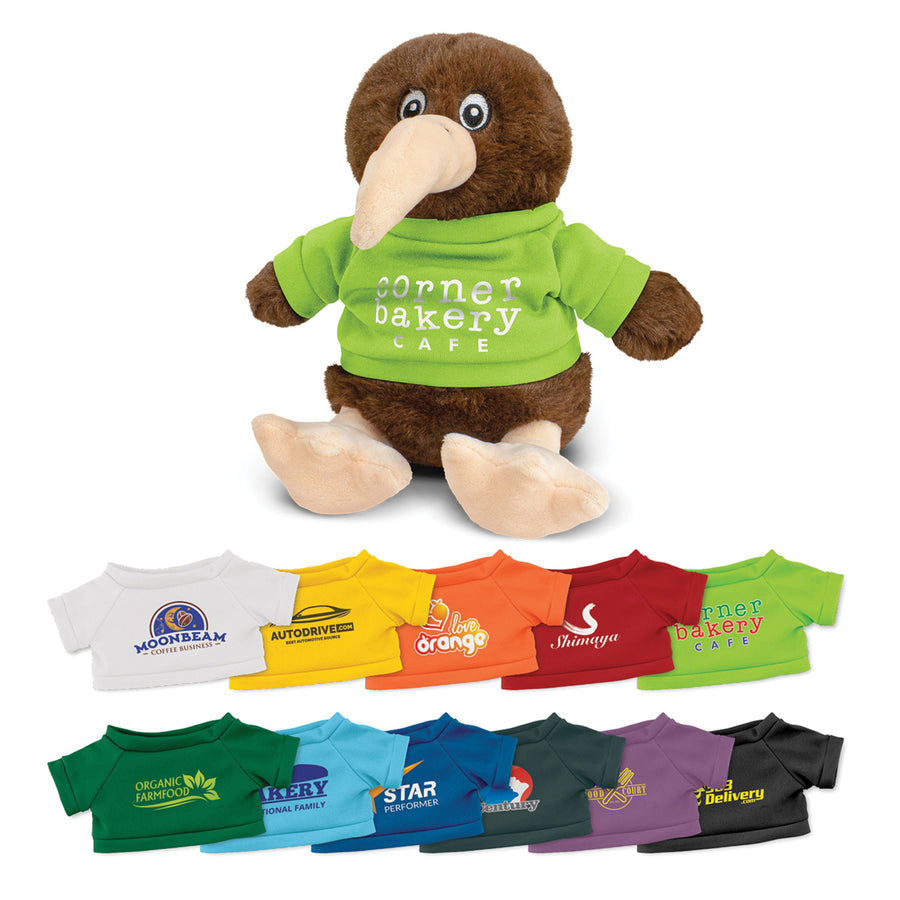 Kauri Kiwi Plush Toy (T-Shirt: White)