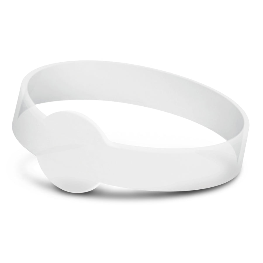 Rally Silicone Wrist Band - Embossed (Clear)