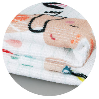 Flow Zen Yoga Towel (Green) — Branding Close Up