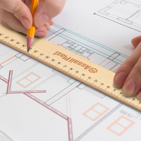 Beechwood 30cm Ruler (Natural)