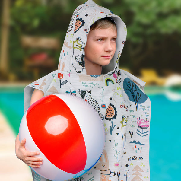 Splash Kids Hooded Towel (Purple)