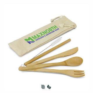 Organic Bamboo Cutlery Set (Natural) — nan
