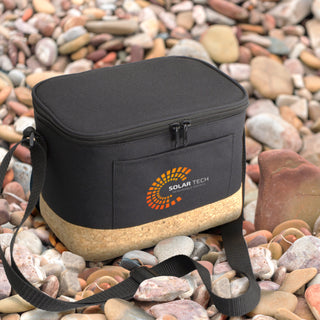 Coast Cooler Bag (Black with Natural Cork) — Feature