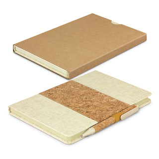 Linen Notebook & Pen Set (Natural) — Natural Sleeve