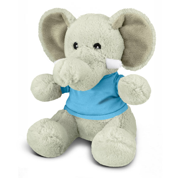 Safari Elephant Plush Toy (Light Blue)
