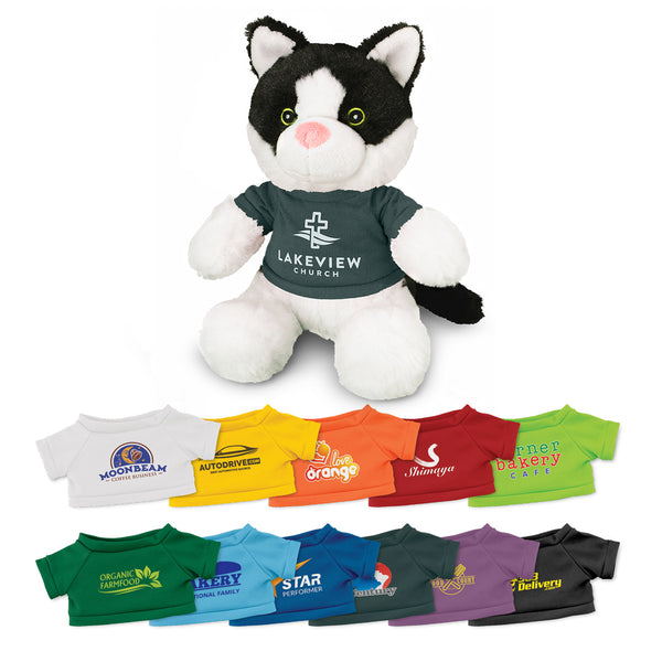 Whisker Cat Plush Toy (T-Shirt: White)