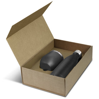 Tasman Cordia Vacuum Gift Set (Silver) — Black