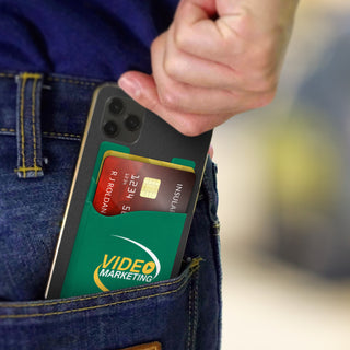 Cipher Dual Silicone Phone Wallet (Navy) — Feature