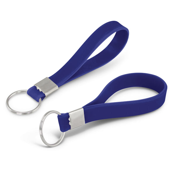 Flex Silicone Key Ring (Dark Blue)