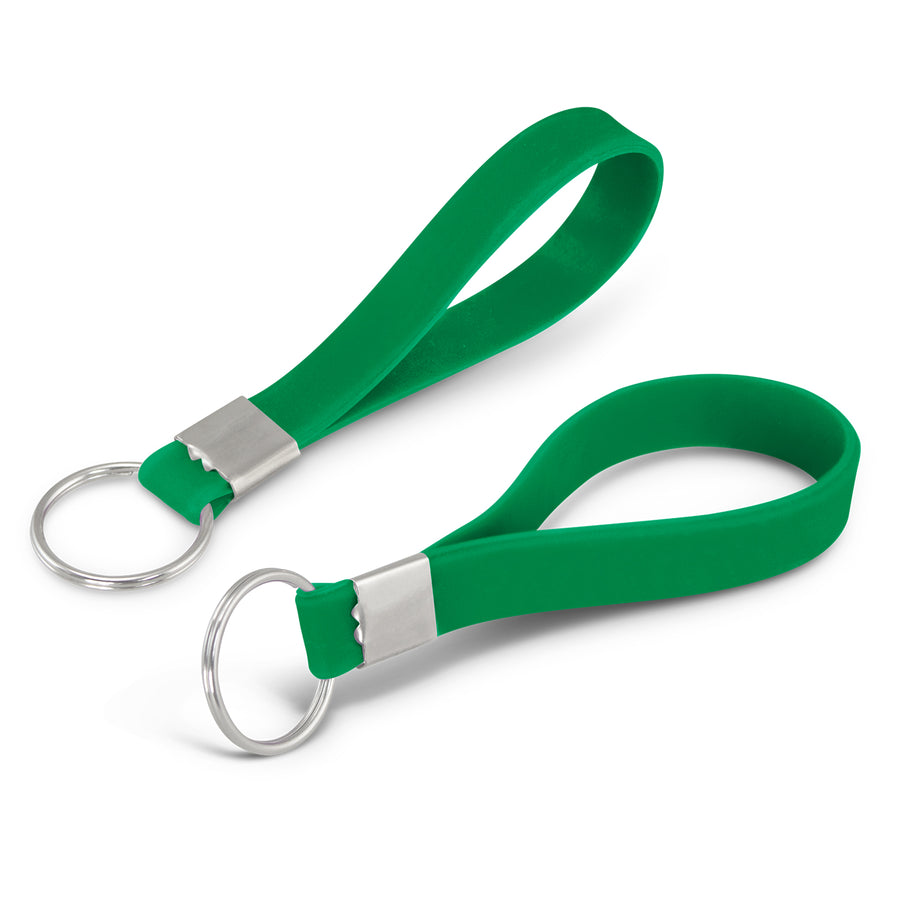 Flex Silicone Key Ring (Dark Green)
