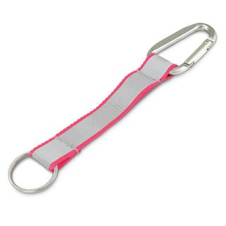 Bright Reflector Key Ring (Red) — Pink