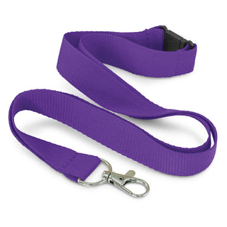 Eco RPET Lanyard (Black) — Purple
