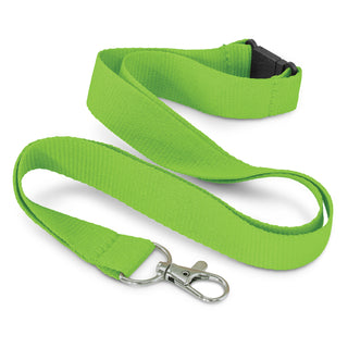 Eco RPET Lanyard (Light Blue) — Bright Green