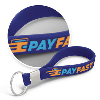 Grip Silicone Key Ring - Debossed (Teal) — Feature
