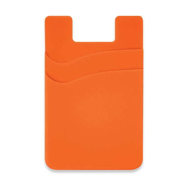 Pixel Dual Silicone Phone Wallet - Full Colour (Orange)