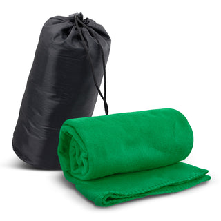 Thermal Fleece Blanket in Carry Bag (Green)