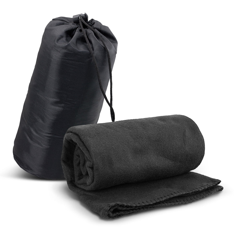 Thermal Fleece Blanket in Carry Bag (Black)