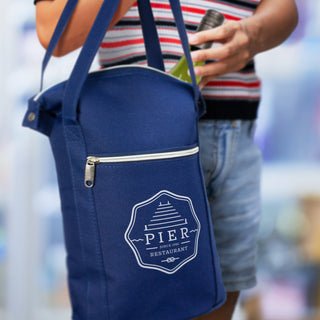 Crag Wine Cooler Bag (Navy) — Feature