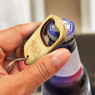 Tack Bottle Opener Key Ring (Natural) — Feature