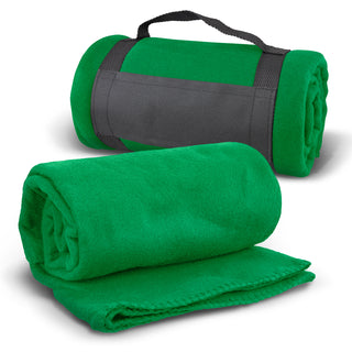 Ember Fleece Blanket with Strap (Green)
