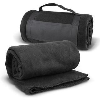 Ember Fleece Blanket with Strap (Black)