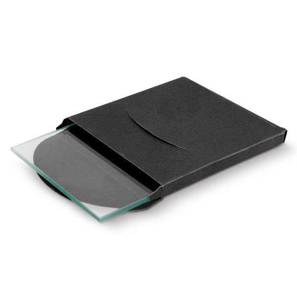 Crystal Single Glass Coaster Square - Full Colour (Clear)