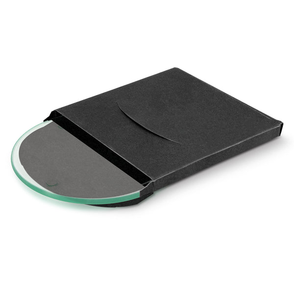 Crystal Single Glass Coaster Round - Full Colour (Clear)
