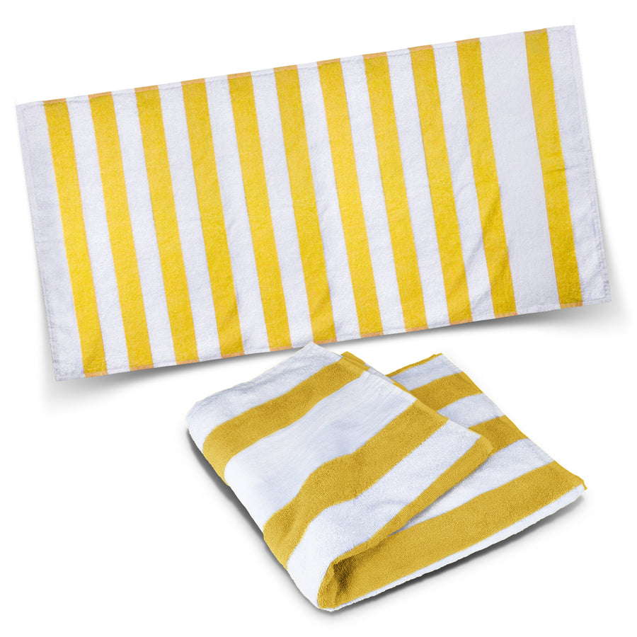 Esplanade Beach Towel (White/Yellow)
