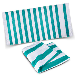 Esplanade Beach Towel (White/Teal)