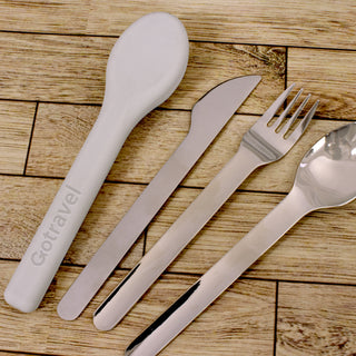 Voyage Travel Cutlery Set (Grey) — Feature