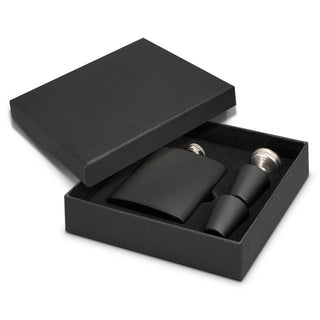 Summit Hip Flask Gift Set (Black)