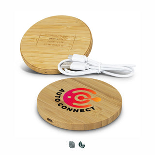 Grove Bamboo Wireless Charger - Round (Natural) — Impact Aware