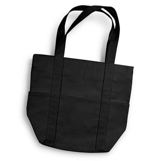 Canvas Canvas Tote Bag (Black) — Flat