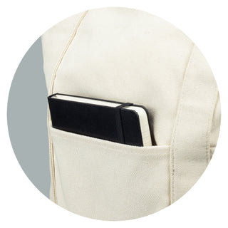 Canvas Canvas Tote Bag (Natural) — Pocket