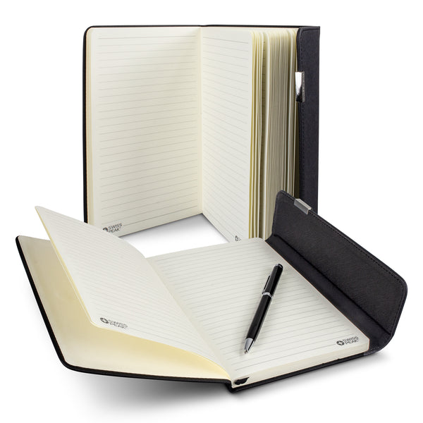 Swiss Peak A5 Notebook and Pen Set (Black)