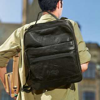 Pierre Cardin Leather Backpack (Black) — Feature