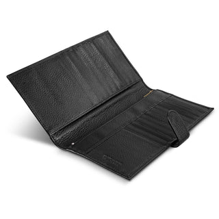 Pierre Cardin Leather Passport Wallet (Black) — Black