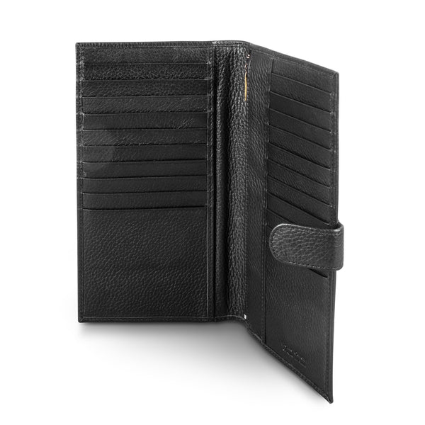Pierre Cardin Leather Passport Wallet (Black)