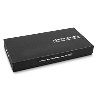 Pierre Cardin Leather Passport Wallet (Black) — Gift Box