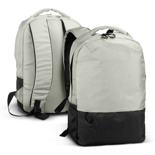 Peak Laptop Backpack (Grey/Navy) — Black