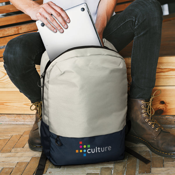 Peak Laptop Backpack (Grey/Navy)